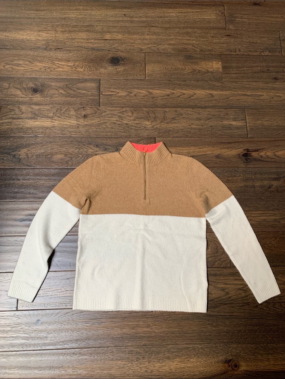 J. Crew Elegant and Stylish Colorblock Half-Zip Sweater. Pre-Owned. Size:S.